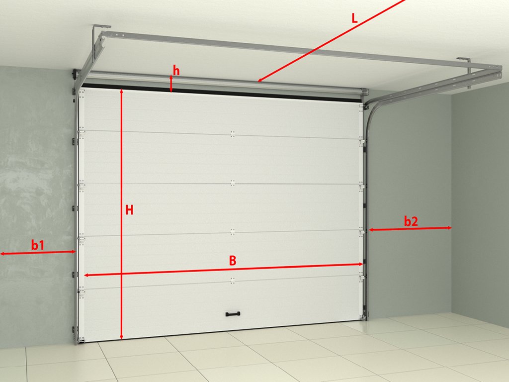 Инструкция по замеру проема гаражных секционных ворот Тараз